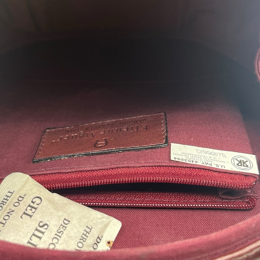 ETIENNE AIGNER ROUND WICKER LEATHER CROSSBODY BAG - Picture 15 of 16